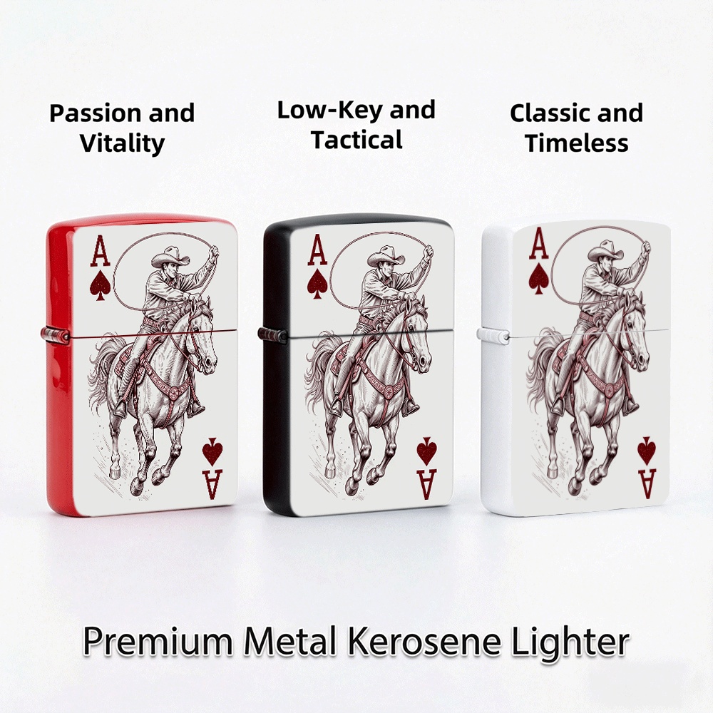 Flip Top Lighter Cowboy Rodeo  - Vintage Collectible Playing Cards 评论和价格