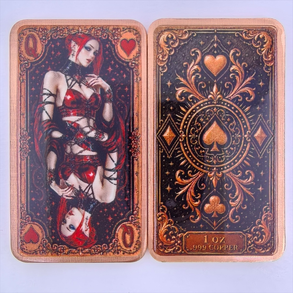 1oz .999 Fine Copper Bar Poker - Vintage Collectible Playing Cards 评论和价格