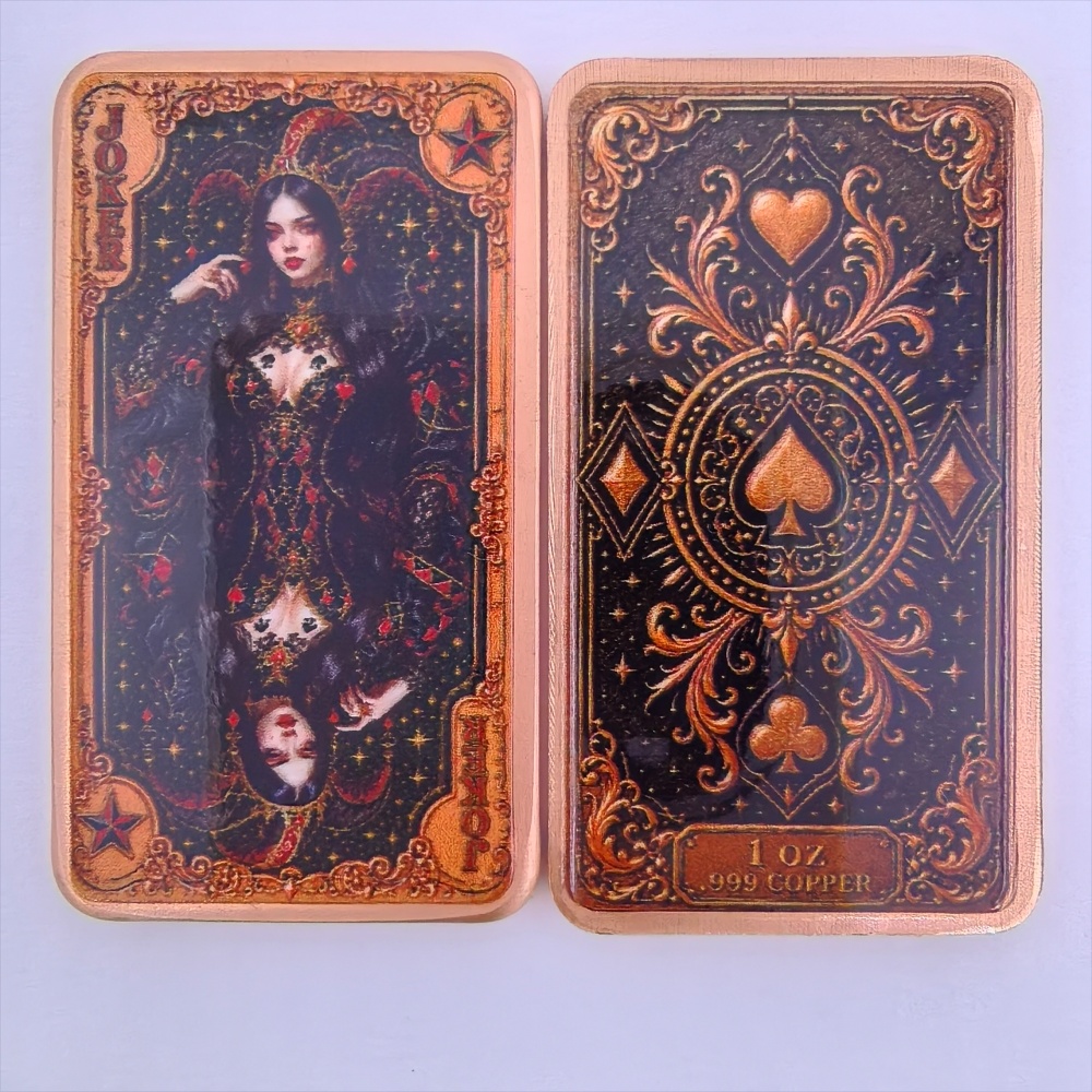 1oz .999 Fine Copper Bar Poker - Vintage Collectible Playing Cards 评论和价格