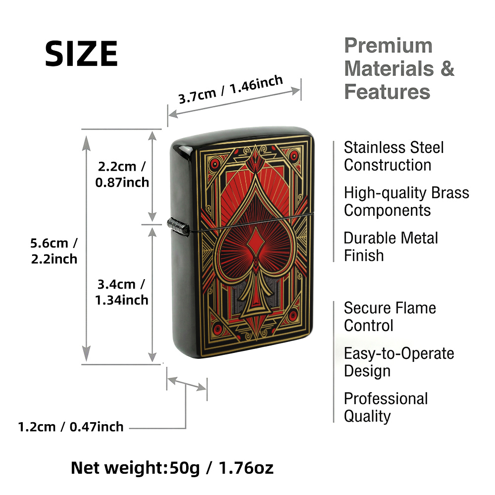 Flip Top Lighter Art Deco Spad - Vintage Collectible Playing Cards 评论和价格