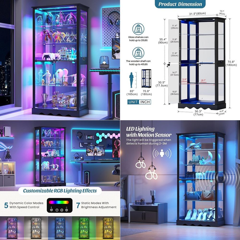 Display Cabinet with Glass Doo - Collectible & Vintage Dolls For Christmas 评论和价格