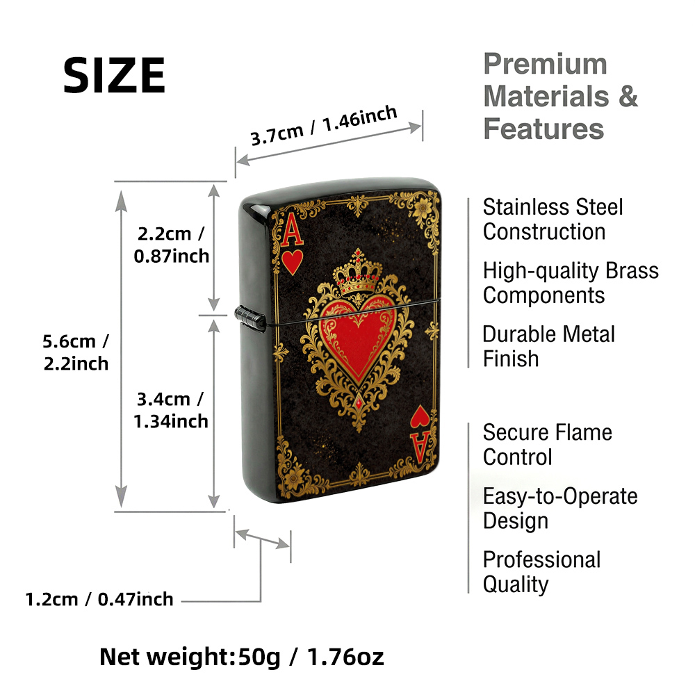 Flip Top Lighter Ace Of Hearts - Vintage Collectible Playing Cards 评论和价格