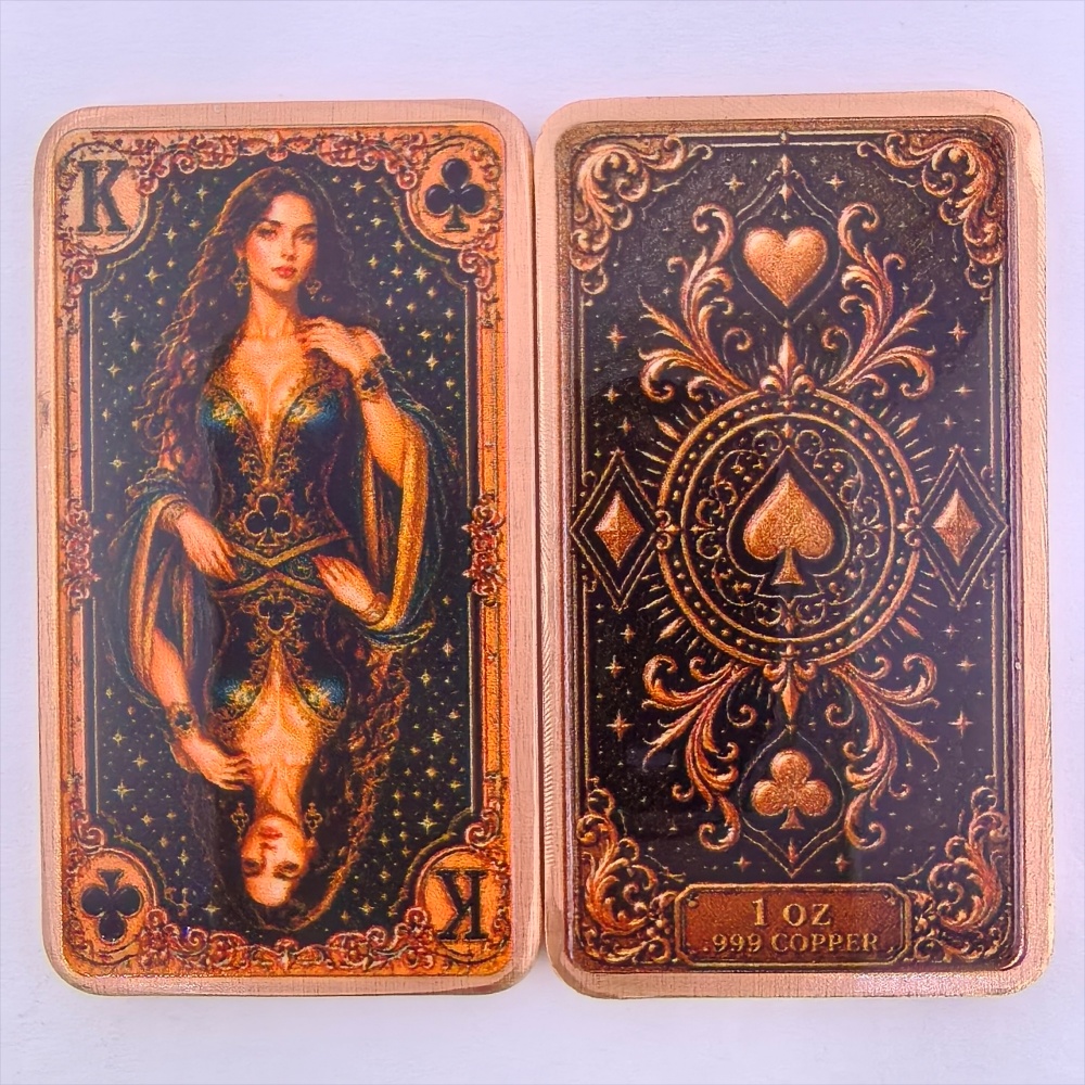1oz .999 Fine Copper Bar Poker - Vintage Collectible Playing Cards 评论和价格