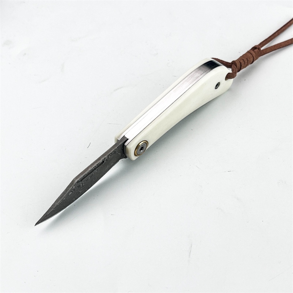 Vintage Damascus Folding EDC P - Vintage Collectible Knife 评论和价格